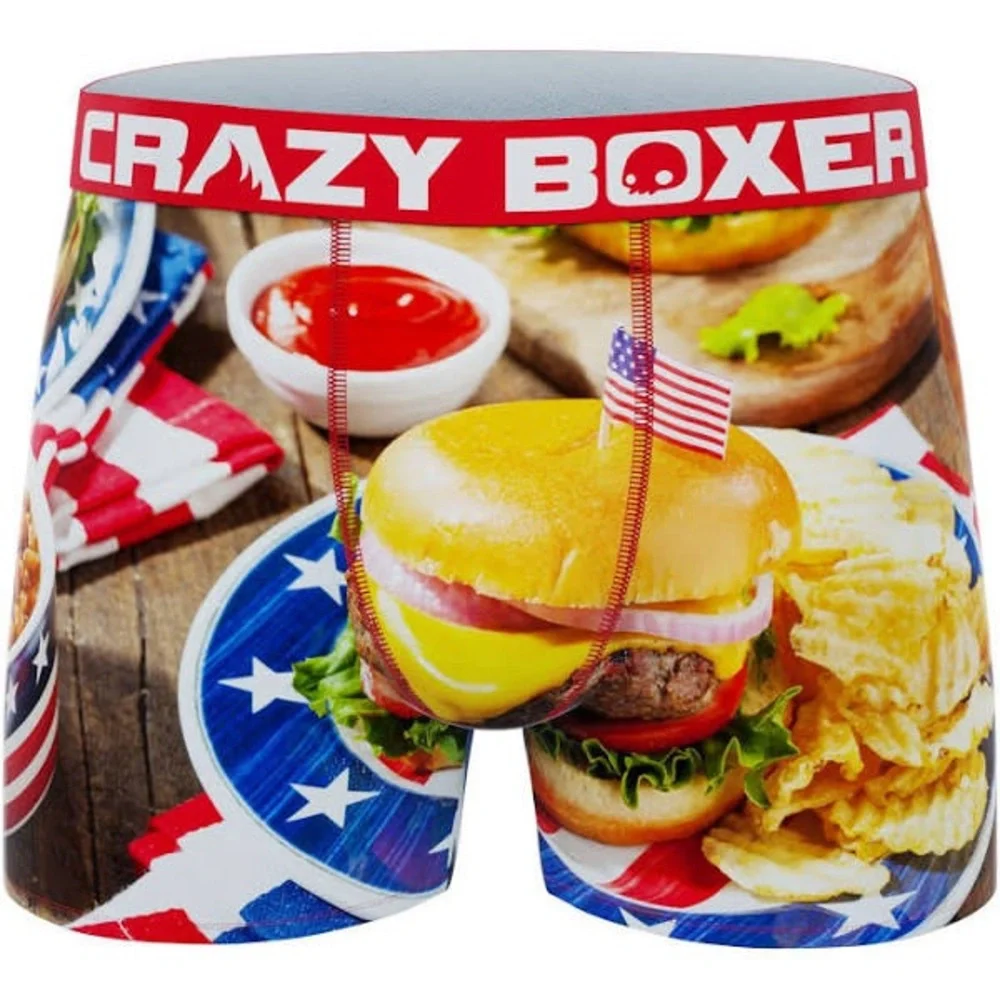 NWT CRAZY BOXER Cheeseburger Cookout Boxer Briefs